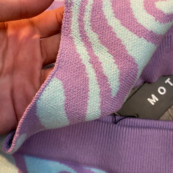 MOTEL ROCKS SWIRL KNIT TANK CROPPED TOP WITH A MINI SKIRT - Picture 4 of 6